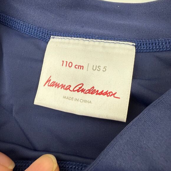 Hanna Andersson Navy Blue Sunblock Swim Rash Guard - Picture 4 of 8